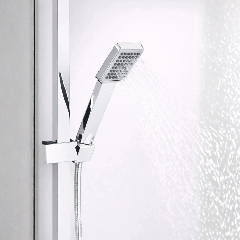 Colonne de Douche Thermostatique Acier Inoxydable Chrome Carré