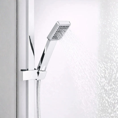 Colonne de Douche Thermostatique Acier Inoxydable Chrome Carré