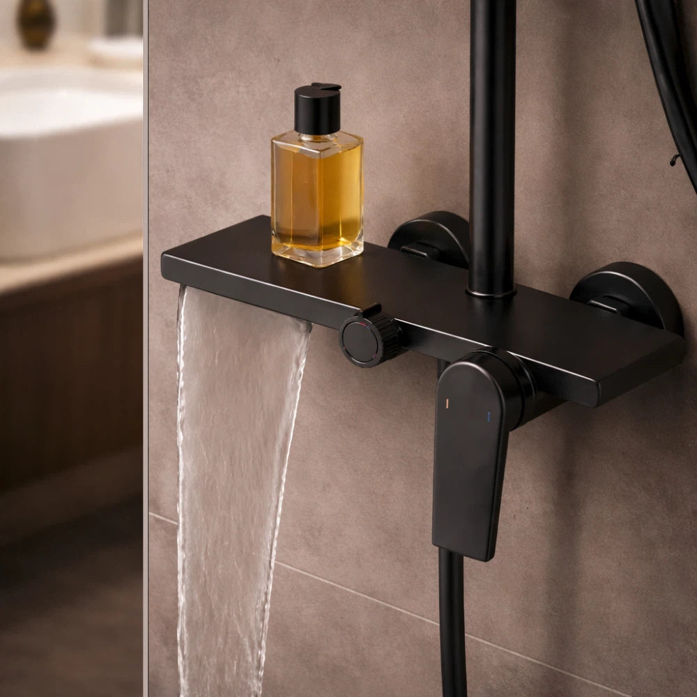 Colonne de Douche Mitigeur 3 Voies Pluie Douchette Cascade