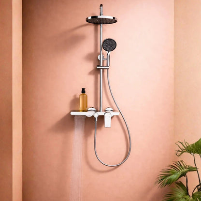Colonne de Douche Mitigeur 3 Voies Pluie Douchette Cascade