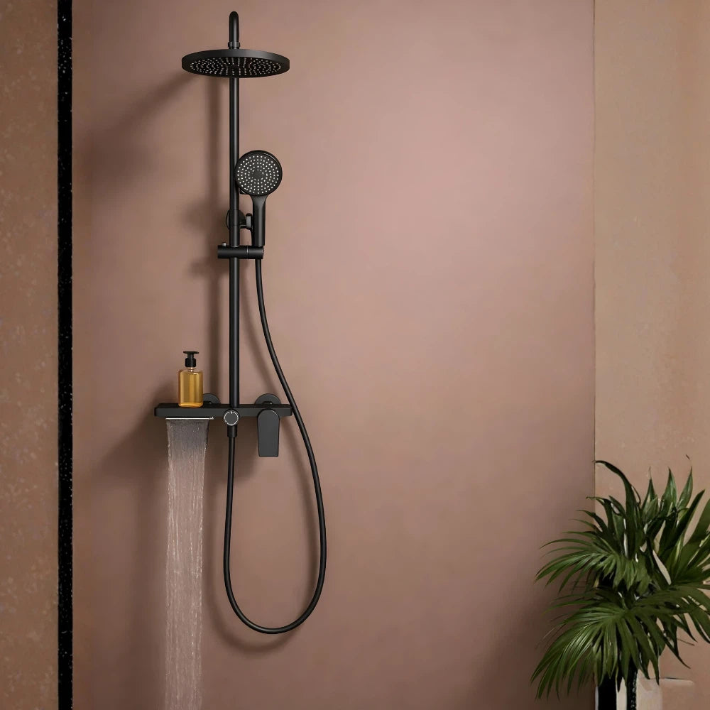 Colonne de Douche Mitigeur 3 Voies Pluie Douchette Cascade
