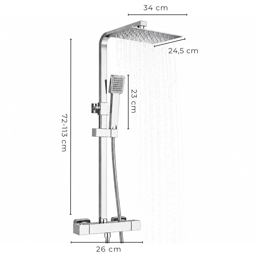 Dimensions - Thermo Chrome Tete Carree