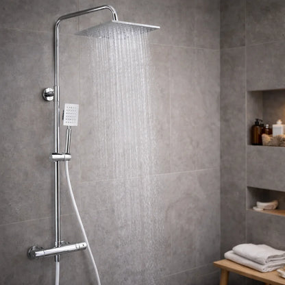 Colonne de Douche Thermostatique Acier Inoxydable Chrome