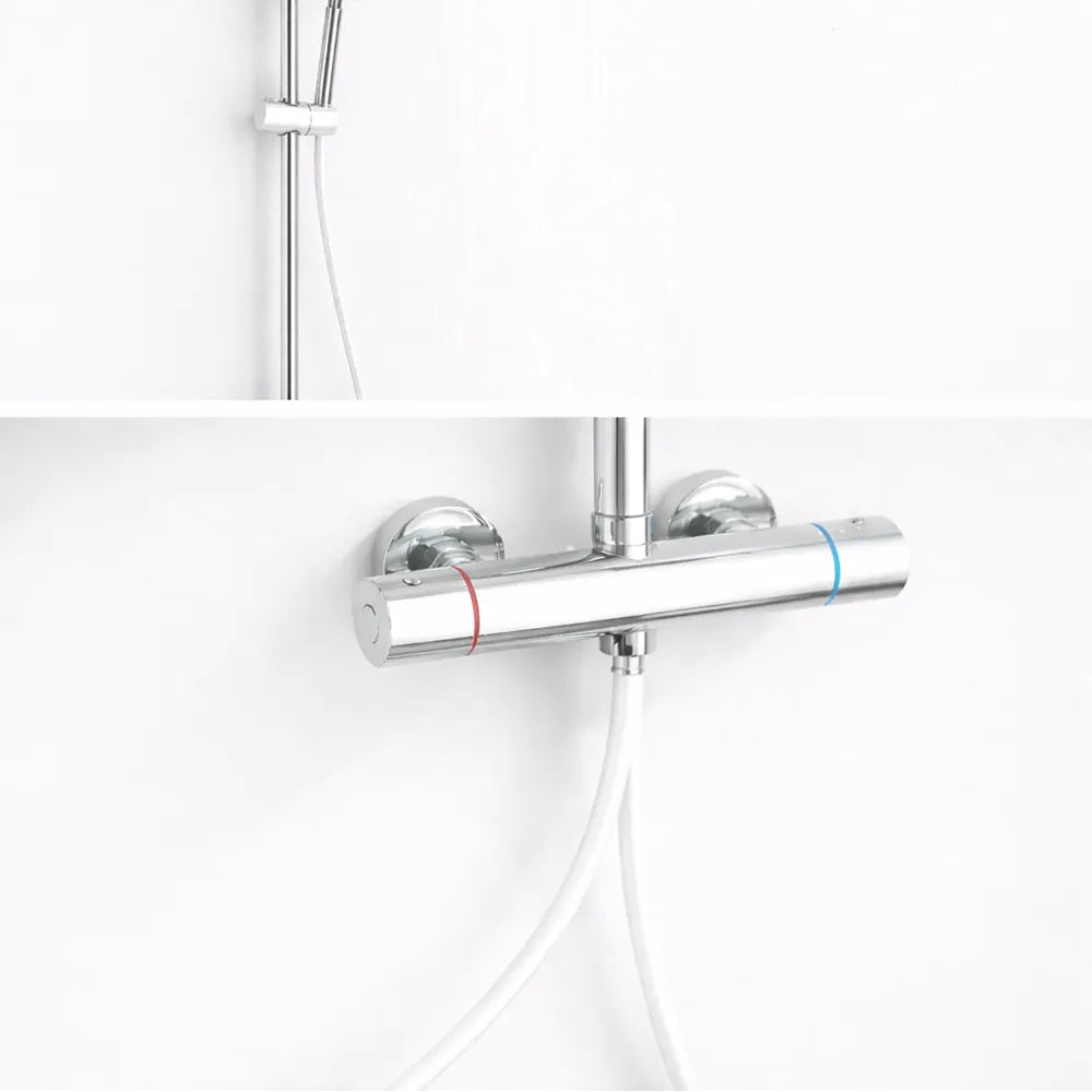 Colonne de Douche Thermostatique Acier Inoxydable Chrome