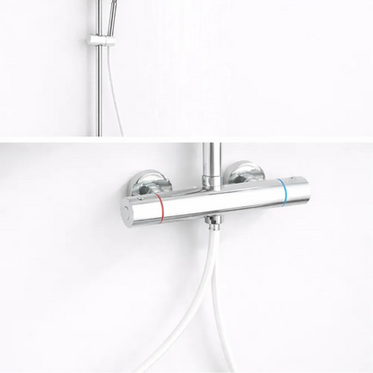 Colonne de Douche Thermostatique Acier Inoxydable Chrome