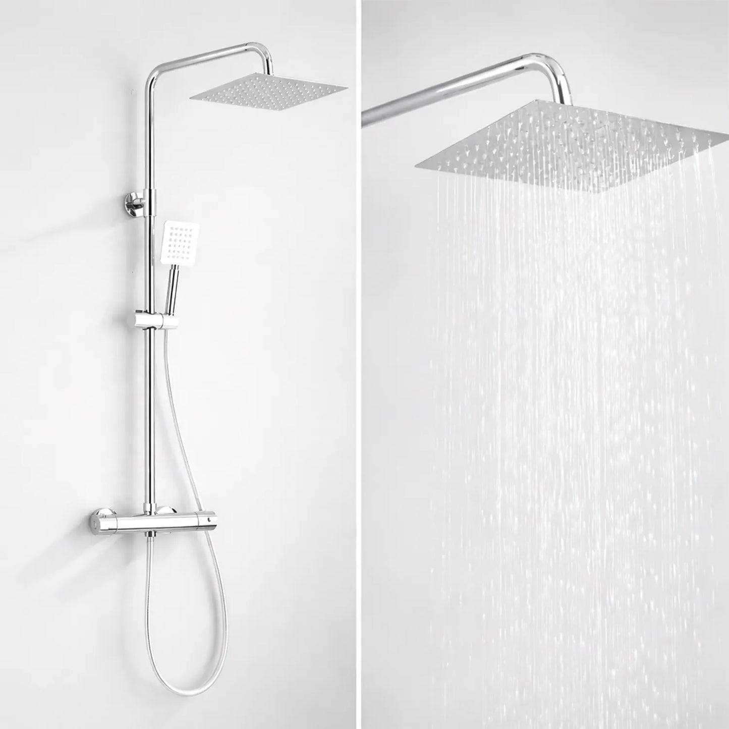 Colonne de Douche Thermostatique Acier Inoxydable Chrome