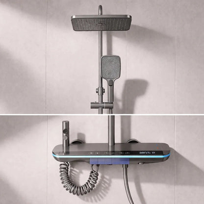 Colonne de Douche Thermostatique LED Rectangulaire 4 Modes